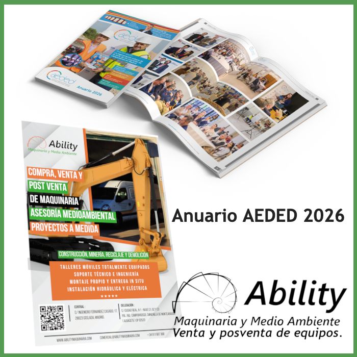 Publicado el Anuario AEDED 2026 con la participación destacada de Ability Maquinaria