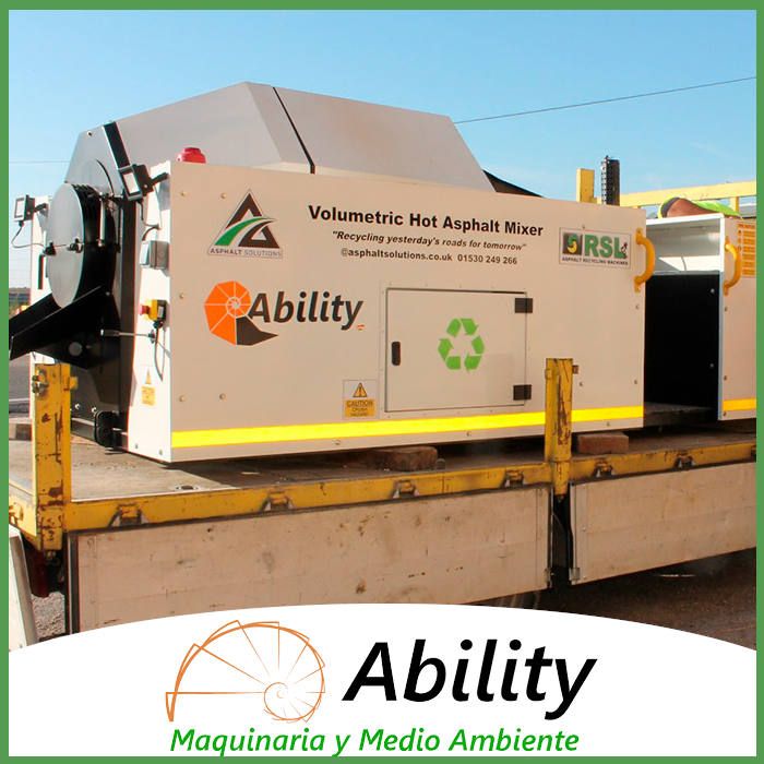 Maquinaria distribuida por Ability Maquinaria y Medioambiente